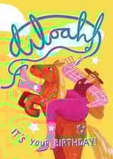 Arty Birthday Card - For Her - Cowgirl - Horse created by Ickaprint