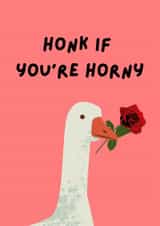Naughty Goose Valentine's Card - For Him/Her - Cheeky Romantic Anniversary created by Becky Leeson