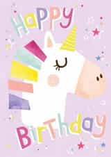 Pretty Birthday Card - Unicorn created by Cesca Hoyle