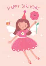 Pretty Birthday Card - Fairy created by Jo Podmore