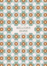 Pretty Floral New Home Card - Welcome Home Retro Card created by Lately Studio