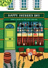 Classic Father's Day Card - Best Step Dad - Raise A Glass created by Pear Tree Press