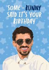 Funny Birthday Card - Bad Bunny created by The Girl Next Draw Cards