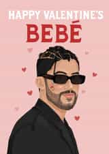 Fun Valentine's Day Card - Bad Bunny - Bebé created by DoodEls