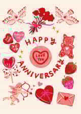 Classic Anniversary Card - Love You - Strawberries created by Ricicle Cards