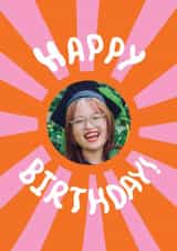 Personalised Birthday Photo Card created by Ickaprint - Fun Birthday Card - Sunshine - For Her
