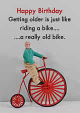 Funny Birthday Card - Really Old Bike created by Bold & Bright Cards