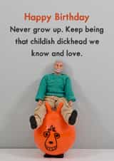 Funny Birthday Card - For Him - Childish Dickhead created by Bold & Bright Cards