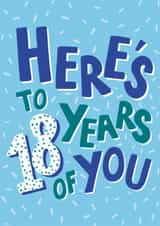 Classic Birthday Card - 18th - For Him created by Stuck Shop Gifts