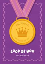 Classic Congratulations Card - Gold Medal - You Did It created by Jog On Studio