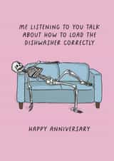 Funny Anniversary Card – Dishwasher Loading created by Sarah Harding