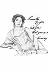 Romantic Card for Partner - Lady Bridgerton - I am the tea that you are having created by Clarkys Designs