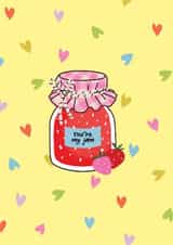 Cute Card for Significant Other - You're My Jam - Heart Print created by Penny and Me