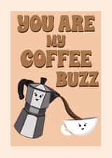 Coffee Buzz - I love Coffee - Espresso - cute coffee addict card created by Suzanne Taktak