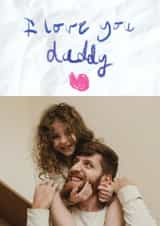 Personalised Father's Day Photo Card created by Bev O'Connor || @oconnordesign - Cute Father's Day Card- I Love You Daddy