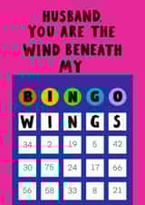 Funny Bingo Birthday Card - For Husband - Bingo Wings created by Jimmy Doodle