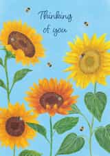 Pretty thinking of you sunflowers card created by Sofia Papa Designs