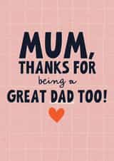 Classic Father's Day Card - For Mum - Thanks - Single Mum created by Sweetlove Press