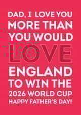 England - World Cup 2026 - Dad - Father's Day - Football created by The Boy and the Bear