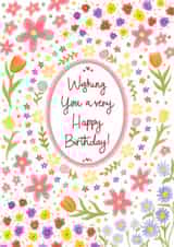 Pretty floral birthday card for her created by Studio Rueben