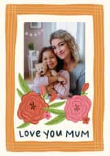 Personalised Mothers Day Photo Card created by Grey Street Paper - Pretty Mother's Day Card - Love You Mum