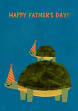 Cute Father's Day Card - Party Tortoises created by Catherine Pape