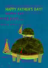Cute Father's Day Card - Party Tortoises created by Catherine Pape