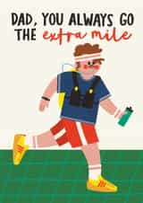 Classic Father's Day Card - Extra Mile - Running created by AbiGoLucky