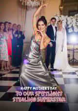 Funny Mother's Day Card - Victoria Beckham - Spotlight Stealing Superstar created by Woody's Design