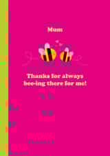Bumble Bee Mother's Day Card created by Happy Street