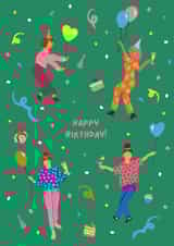Fun joyful card to wish a friend a happy birthday - Girls party created by Zoe May Designs