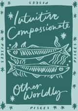 Pretty horoscope star sign card for your that special pisces in your life created by Bee Davies