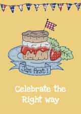 Jam First celebration card created by Spells and Spindles