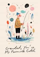 Grandad, You’re My Favourite Catch – Cute Fishing Card For Grandad created by Ink Icons 