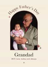 Personalised Father's Day Photo Card created by Choo Choo - Classic Father’s Day Card — For Grandad – Arch Photo Frame