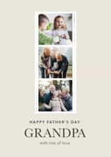 Personalised Father's Day Photo Card created by Choo Choo - Classic Father's Day Card - For Grandpa - Photo Strip
