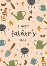 Classic Father's Day Card - Barbecue - Gardening created by The Pattern Press