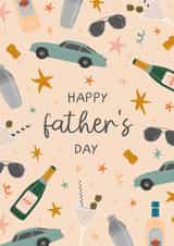 Classic Father's Day Card - Cars - Champagne created by The Pattern Press