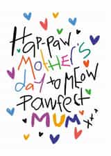 Mother's Day Card from Cat, Hap-paw Mothet's Day, Cat Pun,Card for Cat mums created by Studio Flafello LTD