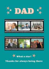 Personalised Father's Day Photo Card created by Incognito - Cute Father’s Day card - Movie Theme