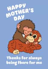 Punch The Macaque Monkey Mother's Day Card created by Paper Plane