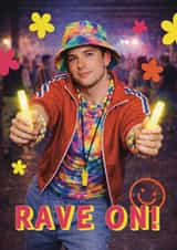 Fun Birthday Card - Raver created by Giddy Kipper