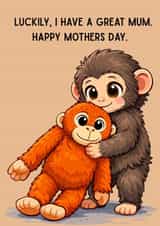 Send your punch the monkey loving mum this mothers day card. created by iAmAnimated