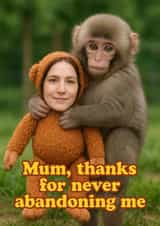 Mother's Day Baby Monkey Punch Card created by Jammy Designs