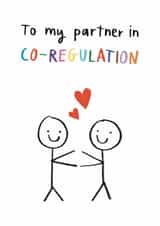 Cute Anniversary Card - Co-Regulation - Neurodivergent - Gay - LGBTQ created by Alice Mole Illustration
