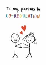 Cute Anniversary Card - Co-Regulation - Neurodivergent created by Alice Mole Illustration