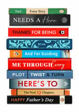 Classic Father's Day Card - Book Stack created by Of Life & Lemons Ltd.