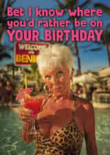 Funny Birthday Card - Benidorm - Tanning created by Bonne Nouvelle