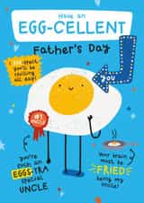 Cute Father’s Day Card - For Uncle - Fried Egg created by Twisted Haggis