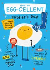 Cute Father’s Day Card - For Step Dad - Fried Egg created by Twisted Haggis